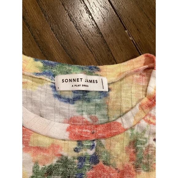 Sonnet James immy floral ribbed Long Sleeve sweater Dress Multicolor long midi S - Picture 12 of 14